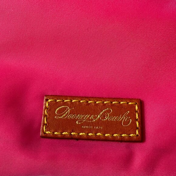 Vintage Dooney & Bourke North South Triple Zip Crossbody – Pink Nylon - Picture 5 of 12